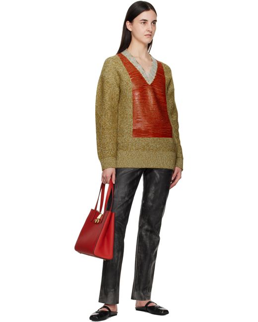 Marni レッド スモール Trunkaroo レザー トートバッグ Red