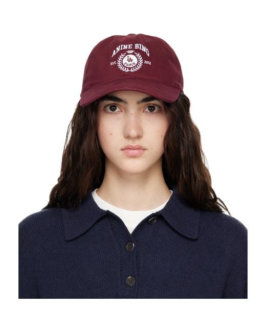 Anine Bing Blue Jeremy Collegiate Baseball Cap