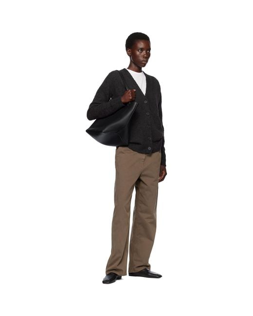 The Row Black Square Loafers