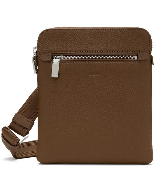 Boss Brown Envelope Emed Logo Bag for men