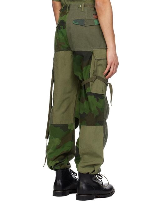 Maharishi Green Upcycled M65 Cargo Pants for men