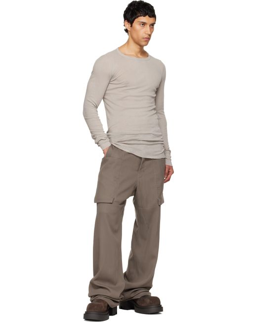 Rick Owens Natural Temple Stefan Cargo Pants for men