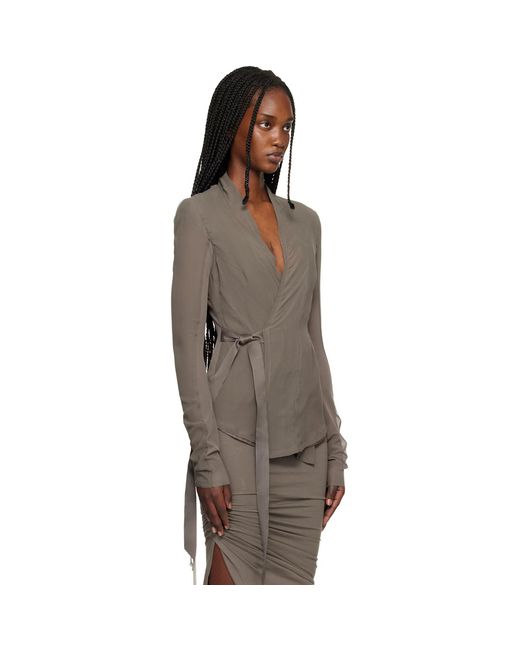 Rick Owens Brown Temple Hollywood Jacket