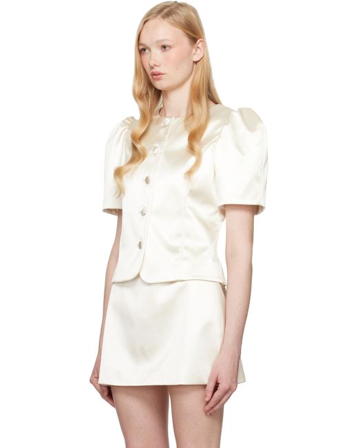 Sandy Liang White Ssense Exclusive Bridal Capsule Bonny Jacket