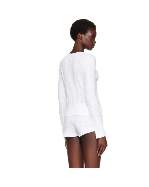 Cou Cou White 'The Cardigan' Cardigan