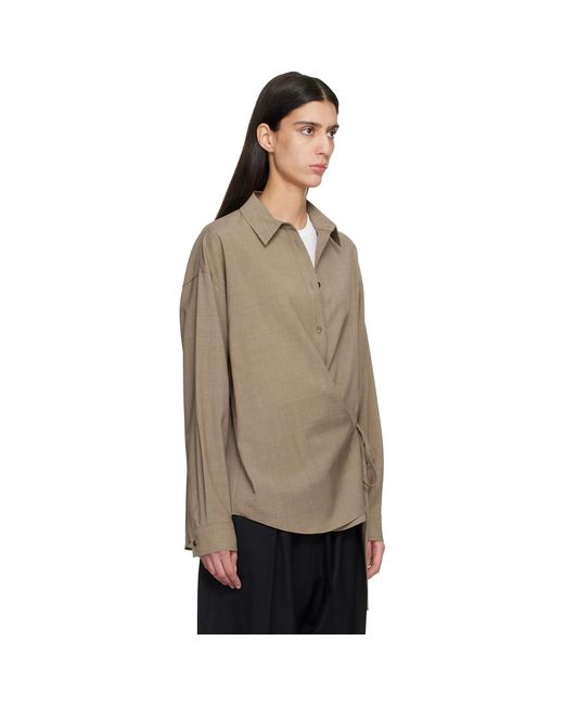 LE17SEPTEMBRE Brown Side Twisted Shirt
