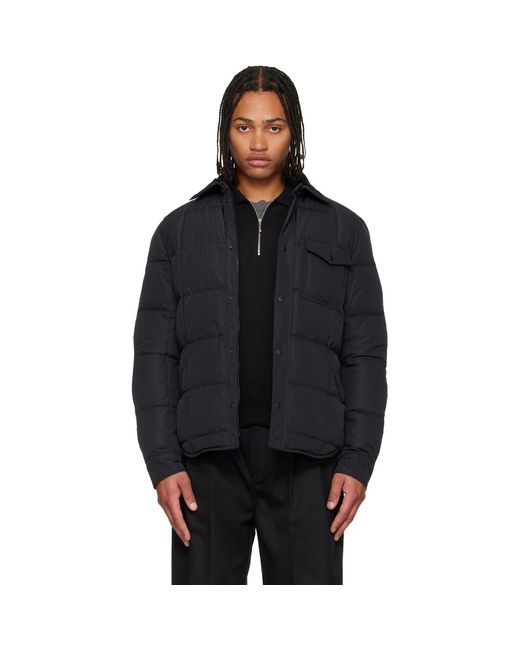 Moncler Black Archivo Marcilly Shirt Down Jacket for men