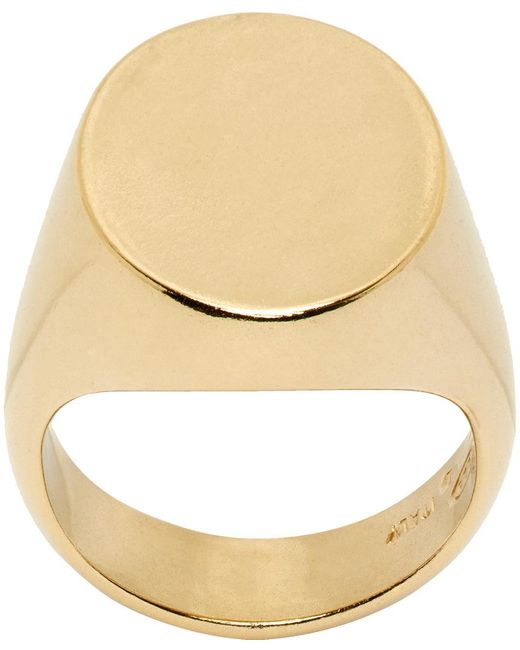 Maison Margiela Metallic Gold Chevalier Ring