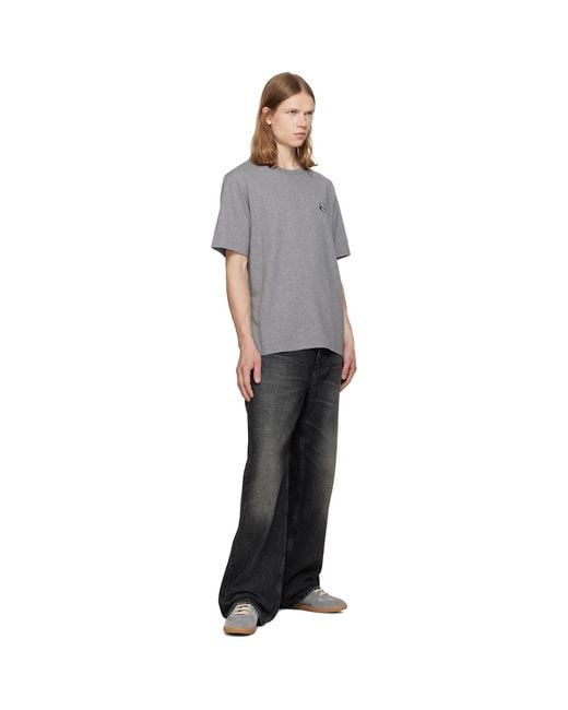 Maison Kitsuné Gray Fox Head Comfort T-Shirt for men