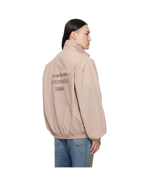 Acne Natural Washed Logo Jacket for men