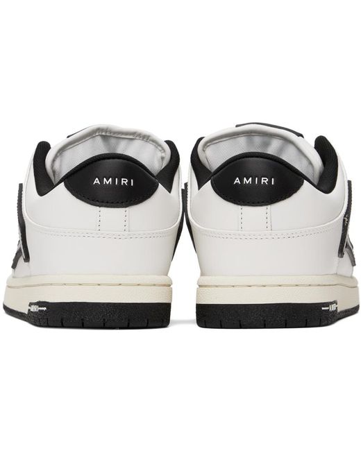 Amiri White & Black Chunky Skel Top Low Sneakers for men
