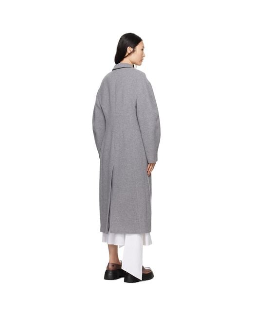 MSGM Black Dropped Shoulder Coat