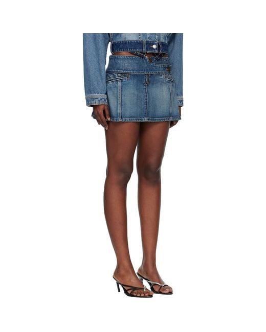 Coperni Blue Yoke Denim Miniskirt