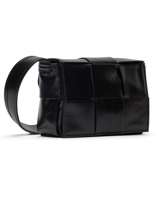 Bottega Veneta Black Mini Cassette Messenger Bag for men