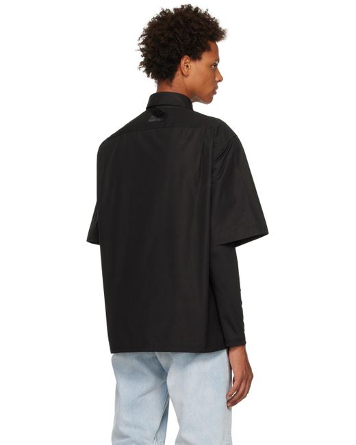 VTMNTS Black Zip Shirt for men