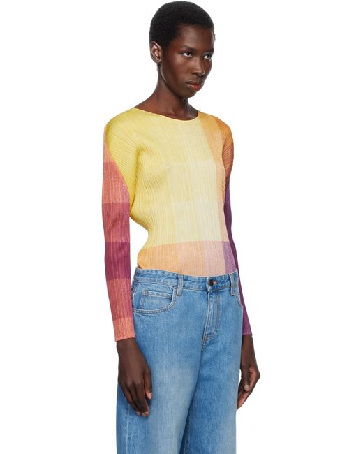 Pleats Please Issey Miyake Blue Photon Top