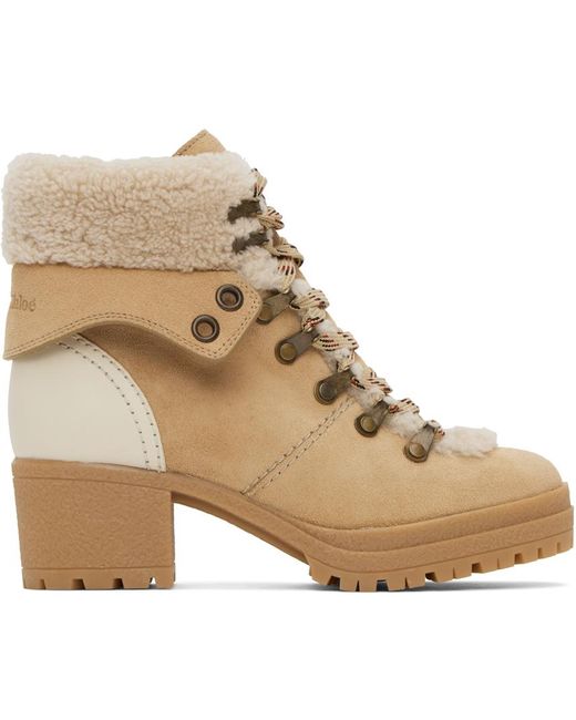 See By Chloé Natural Beige Eileen Boots
