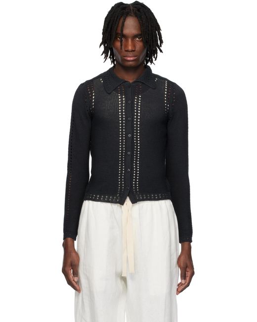 Eckhaus Latta Black Sol Cardigan for men