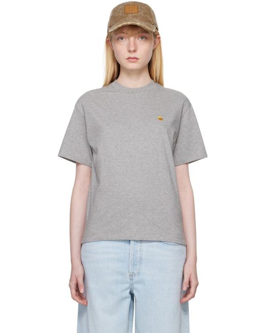 T-shirt gris - chase Carhartt en coloris Black