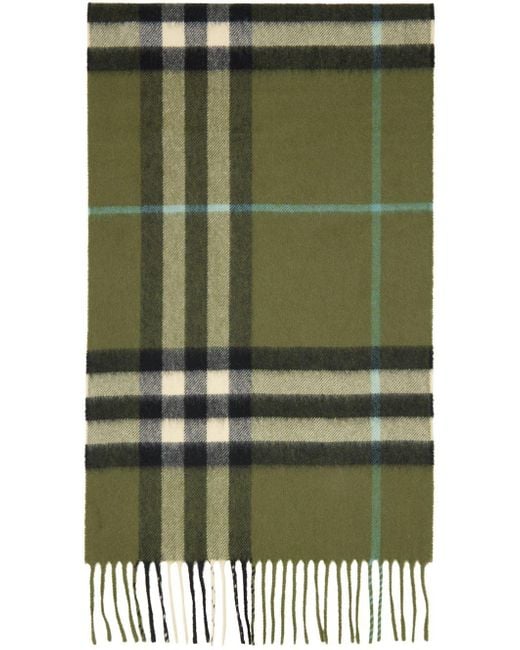 Burberry Green Check Scarf Lyst