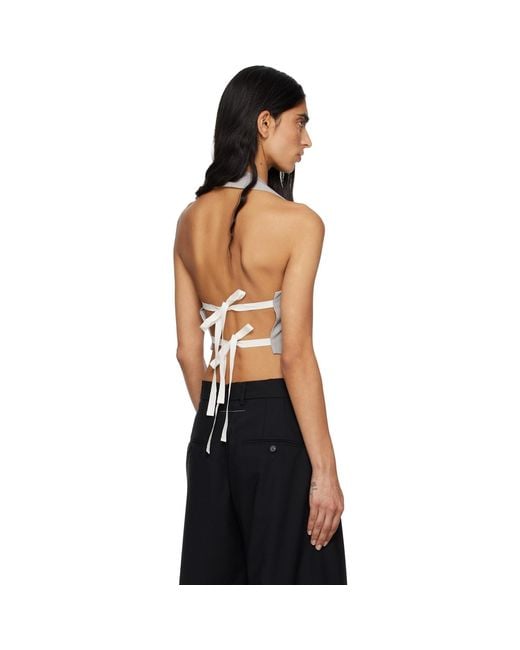 MM6 by Maison Margiela Black Light Wool Blend Vest