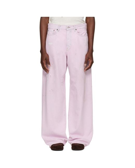 Acne Pink Loose Fit 1981 Jeans for men