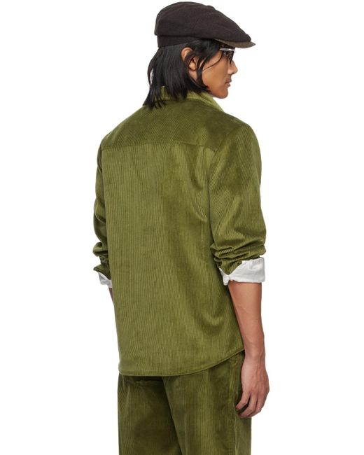 De Bonne Facture Green Button Shirt for men