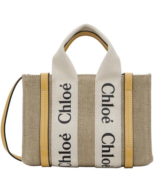 Chloé Metallic Beige Mini Woody Bag