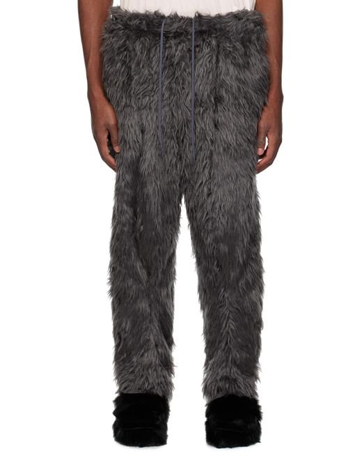 Doublet Black Beastly Legs Faux-fur Trousers for men