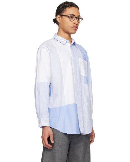 Engineered Garments White Enginee Garments Patchwork Shirt for men