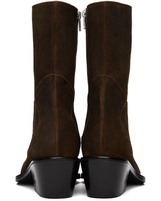 Eckhaus Latta Brown Cowboy Boots for men