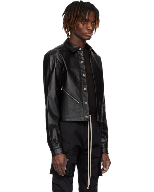 Rick Owens Black Hollywood Tour Alice Denim Jacket for men
