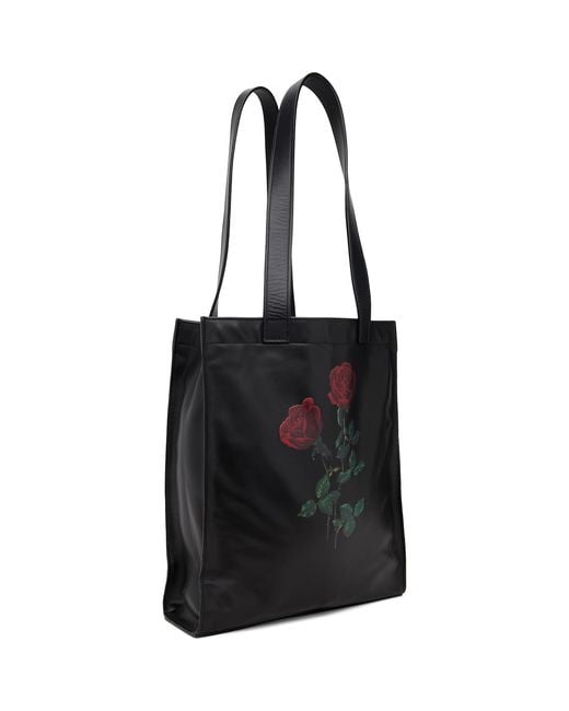 Ernest W. Baker Black Rose Print Tote for men