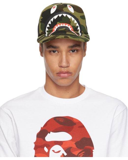 BAPE 迷彩 メッシュキャップ COLOR CAMO SHARK MESH CAP | bape.com