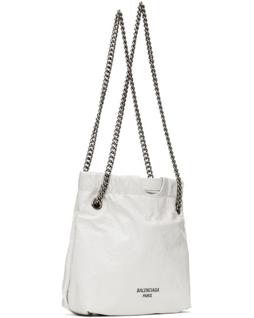 Balenciaga White Crush Xs Tote Bag