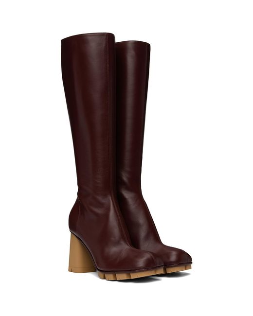 Bottega Veneta Brown Burgundy Shore Boots