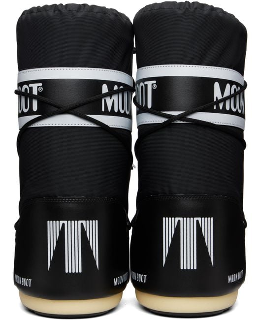 Moon Boot Black Icon Nylon Boots for men