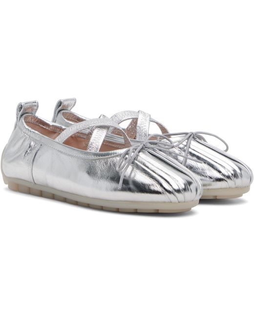 Ballerines Argentées À Semelle Crantée Simone Rocha en coloris Black