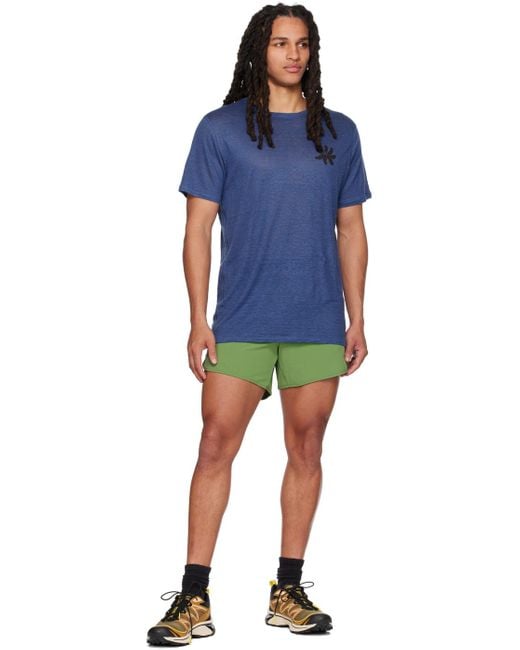District Vision Green Spino Shorts for men
