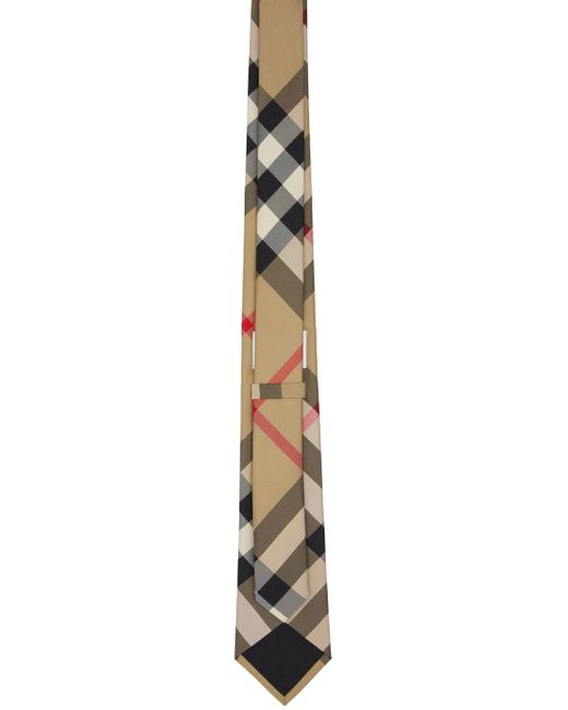 Cravate à carreauxà logo Burberry pour homme en coloris Noir | Lyst
