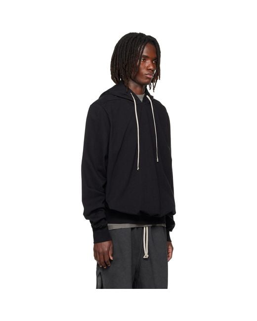 Rick Owens Black Tower Oversized Hoodie for men