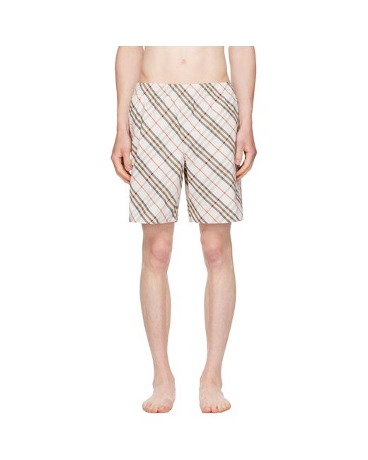 Burberry Natural Check Swim Shorts for men