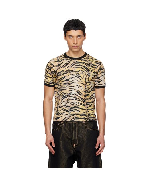 KENZO Black Paris Tiger' Slim T-Shirt for men