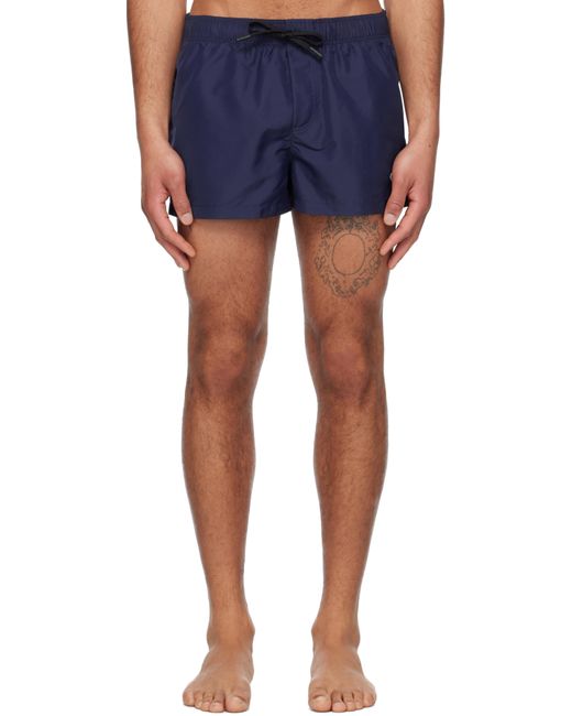 Versace Blue Embroidered Medusa Swim Shorts for men