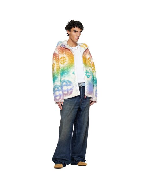 Casablanca Multicolor Halftone Monogram Fleece Jacket for men