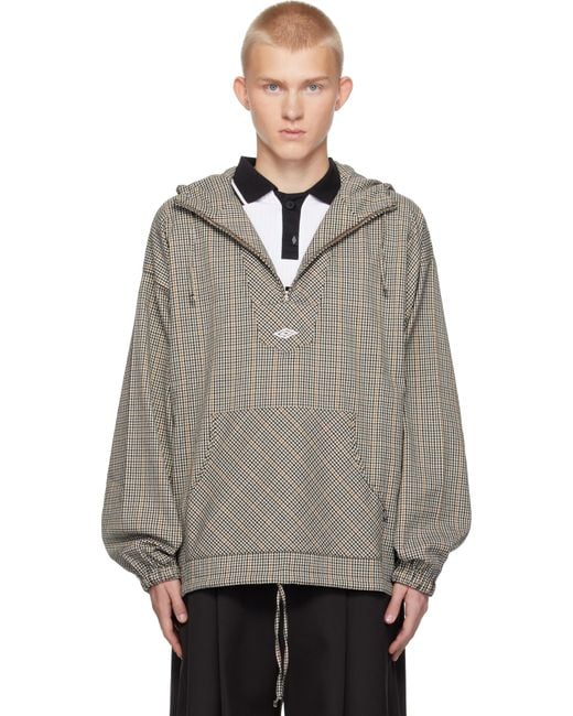 Umbro Slam Jam Edition Masked Club Check Jacket in Grey for Men