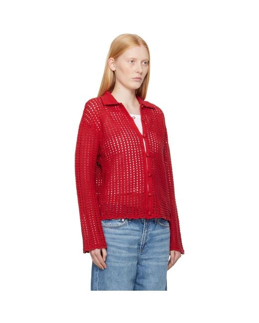 Rag & Bone Red Khloe Cardigan
