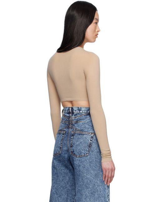 Alaïa ベージュ セカンドスキン ニット トップス Blue