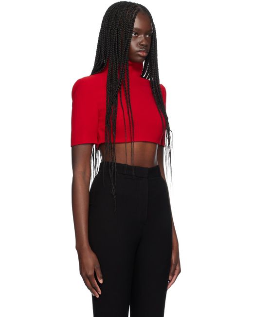Monot High Neck Top in Red Lyst UK