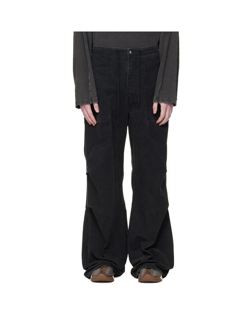 Entire studios Black Barren Cargo Pants for men